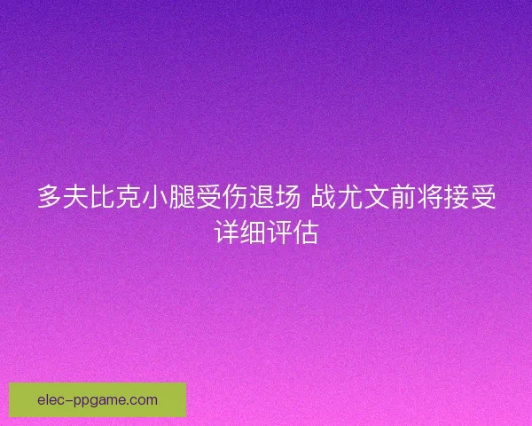 多夫比克小腿受伤退场 战尤文前将接受详细评估